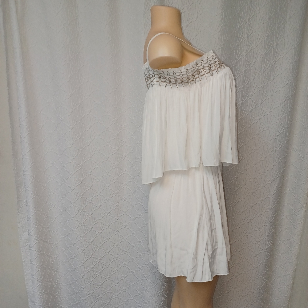 Ramy Brook  Women Dress Size XS Cream white  Off-Shoulder Dress Mini - Picture 7 of 14